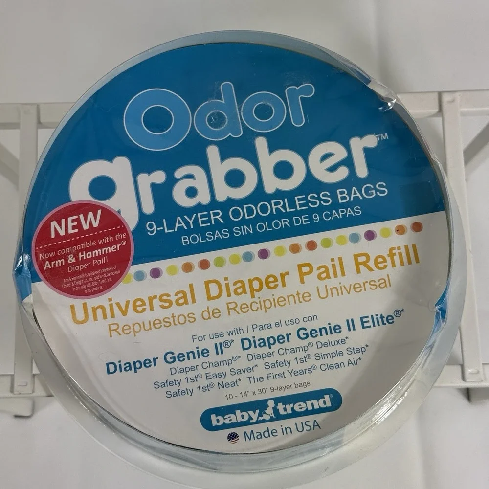 Odor Grabber Baby Trend 9-Layer Odorless Bags Diaper Pail Refill Universal